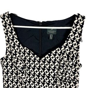 Adrianna Papell Fit & Flare Dress Black & White Sweetheart Women Sz‎ 8 Wedding